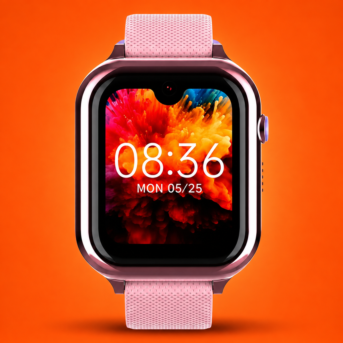 Montre connectée adolescent Genius coloris rose, écran AMOLED