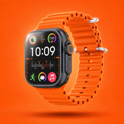 Montre connectée ado Ultra bracelet orange, écran AMOLED